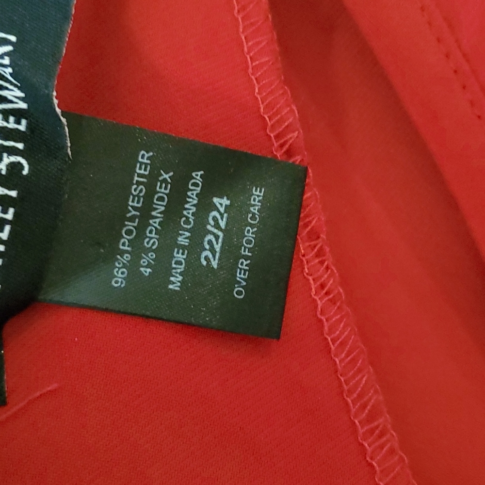 Ashley Stuart red sleeveless dress with chiffon top size 22/24 - Picture 4 of 8